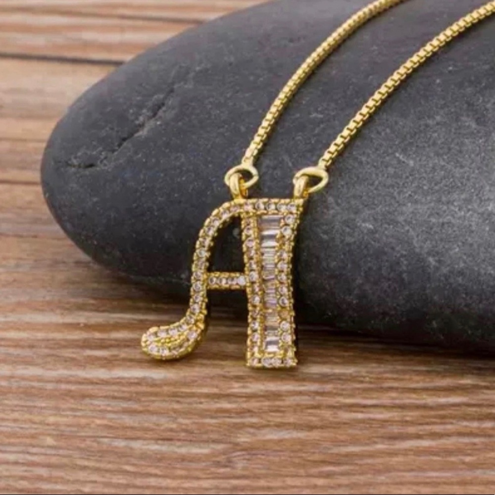 INITIAL LETTER “A” NECKLACE